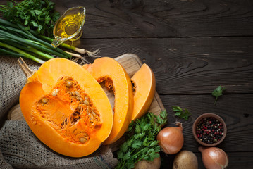 Autumn food background