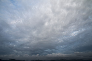 clouds on sky in the evening