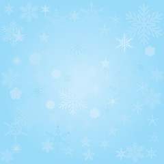 Naklejka na ściany i meble Winter background with snowflakes 