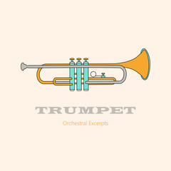 Obraz premium Music instrument. Vector