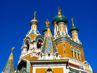 The St. Nicholas Orthodox Cathedral, Russian orthodox church, Nice, France