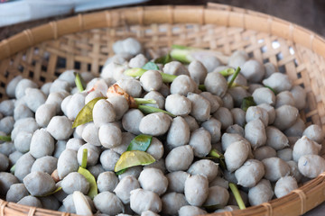 steamed fish balls