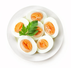 plate of boiled eggs