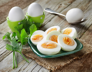 various boiled eggs