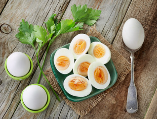 various boiled eggs