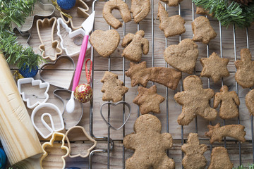 Backing biscuits for christmas