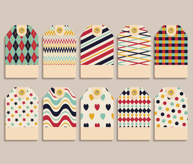Vector set gift tags