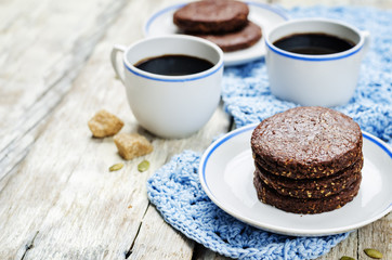 Mexican chocolate Pepita shortbread cookies