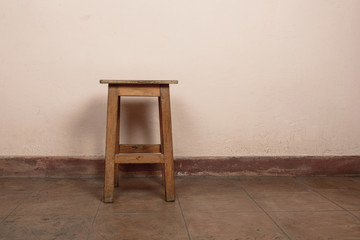 Rustic wooden stool