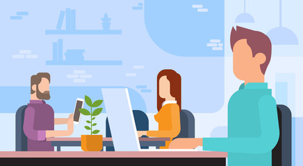 Business People Team Working Workplace Coworking Office