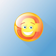 Vitamin C Nutrition Chemistry Element Colorful Icon Smile