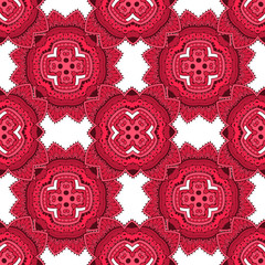 Vector flower pattern. Seamless texture, detailed doodle illustrations. abstract pattern in doodle style, spring floral background.