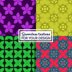 set vector flower pattern. Seamless texture, detailed doodle illustrations. abstract pattern in doodle style, spring floral background.