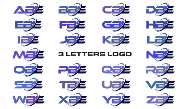 3 letters modern generic swoosh logo ABE, BBE, CBE, DBE, EBE, FBE, GBE, HBE, IBE, JBE, KBE, LBE, MBE, NBE, OBE, PBE, QBE, RBE, SBE, TBE, UBE, VBE, WBE, XBE, YBE, ZBE
