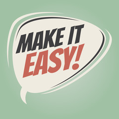 make it easy retro speech balloon