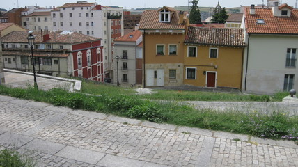 Zona turística de la ciudad de Burgos, España.