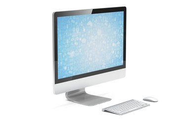 Fototapeta premium Modern Screen Monitor. 3d rendering.