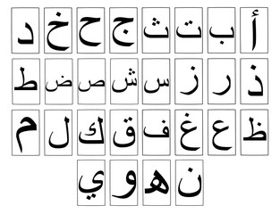 Arabic Alphabet Horizontal