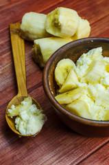 cottage cheese with a banana