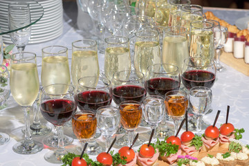 banquet table in a restaurant
