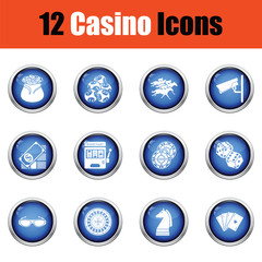Casino icon set.