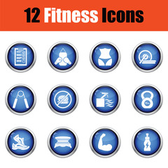 Fitness icon set.