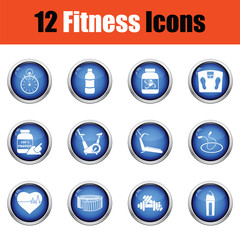 Fitness icon set.