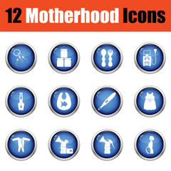Set of motherhood icons.
