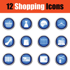 Shopping icon set.