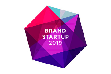 Emblem for start up project with inscription Brand Startup