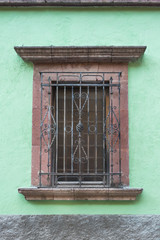 Barred window of a house, Zona Centro, San Miguel de Allende, Gu