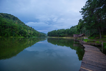 Fototapeta premium Pang- Oung Thailand national park ,Mae Hong Son ,Thailand