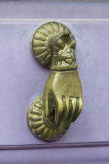 Naklejka premium Close-up of door handle, Zona Centro, San Miguel de Allende, Gua