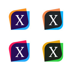 Abstract shape element company logo sign icon vector design. X l