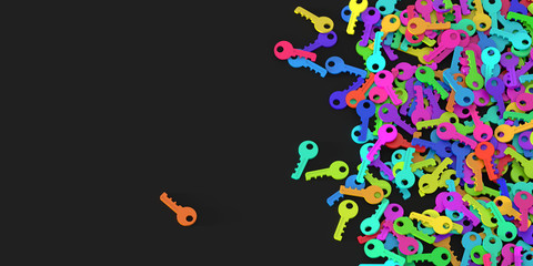 Infinite 3d keys background