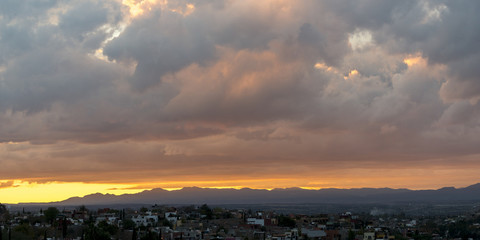 Elevated view of a city at dusk, Zona Centro, San Miguel de Alle