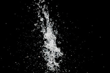 Fototapeta premium water splash isolated on black for pattern
