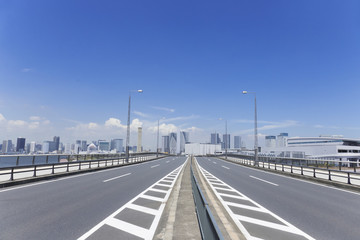 インフラ　富士見橋　有明から豊洲へ抜ける新設道路　2016年