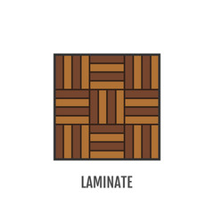 Flat icon of laminate. Finishing materials, floor coverings. Vector illustration