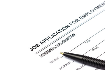 Fototapeta premium Job application and pen
