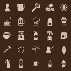 Barista color icon on brown background