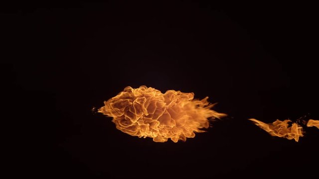 Fireball in slow motion