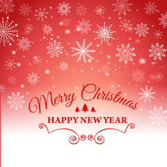Naklejka na ściany i meble Happy New Year and Merry Christmas e-card. Vector illustration.
