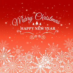 Obraz na płótnie Canvas E-card for Happy New Year and Merry Christmas. Vector illustration.