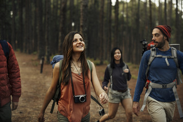 Naklejka na ściany i meble Camp Forest Adventure Travel Relax Concept
