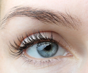 Obraz premium Female eye without makeup