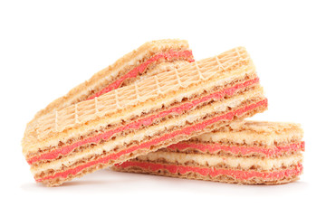 Sweet wafers with strawberry stuffing
