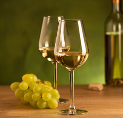 Two glasses of white wine