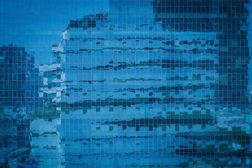 Business building blue glass.