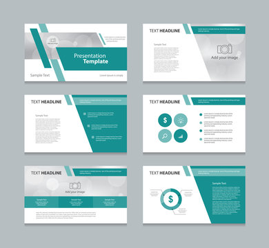 page presentation layout design template with info graphic element
